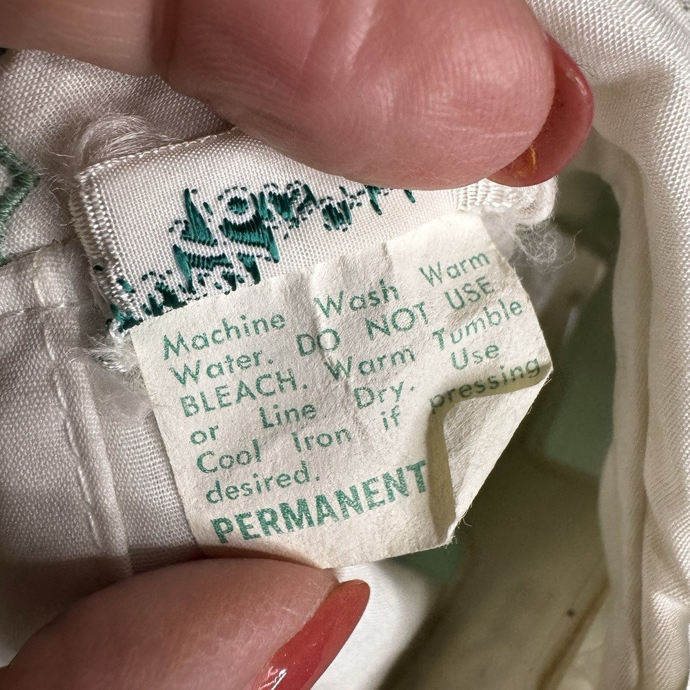 VTG Baby Girls Elephant Dress Tiny Tots Gingham Embroidered Pinafore ? 12 Month - Picture 6 of 7